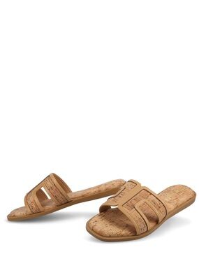 JOURNEE PRIMAH FLAT SANDALS CORK SIZE 10